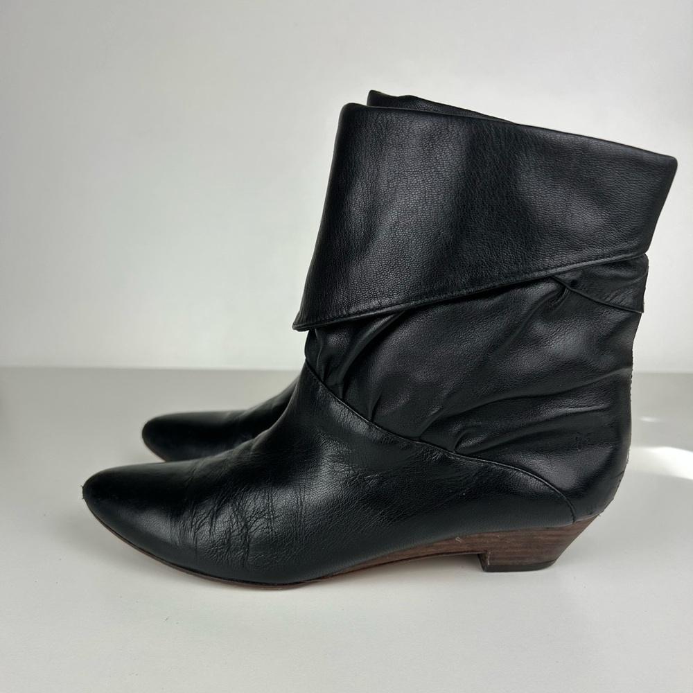 VINTAGE FRYE ANKLE BOOTS BLACK SIZE 7 - Picture 3 of 13